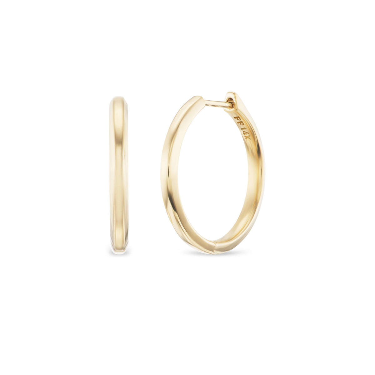 14k solid gold Signature Hoops