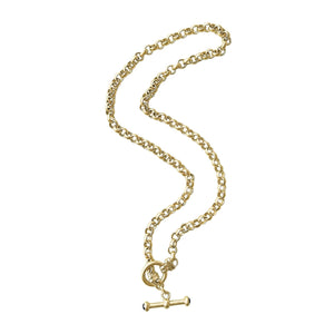 SOLD Vintage Gold Toggle Chain Necklace