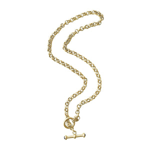 Vintage Gold Toggle Chain Necklace