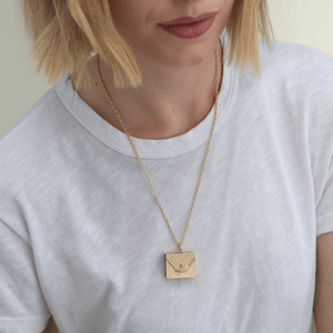 SOLD Vintage Six Photo Envelope Locket Charm