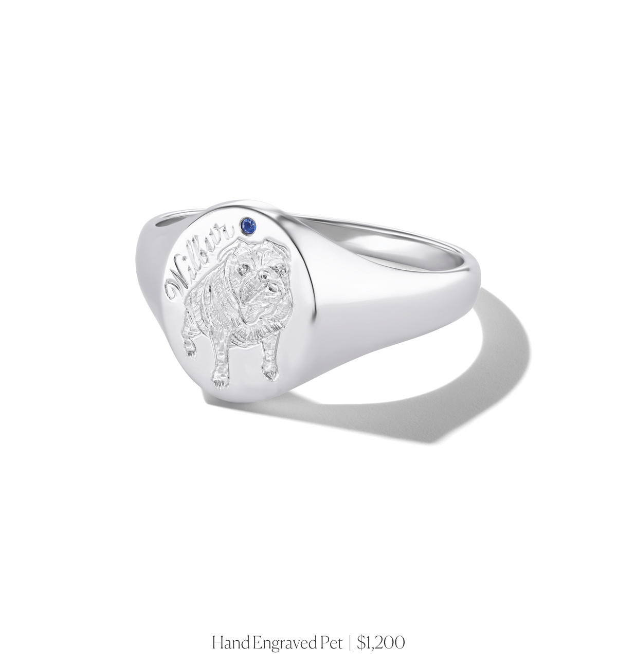 14k solid gold personalized Heritage Signet Ring with custom hand engraving