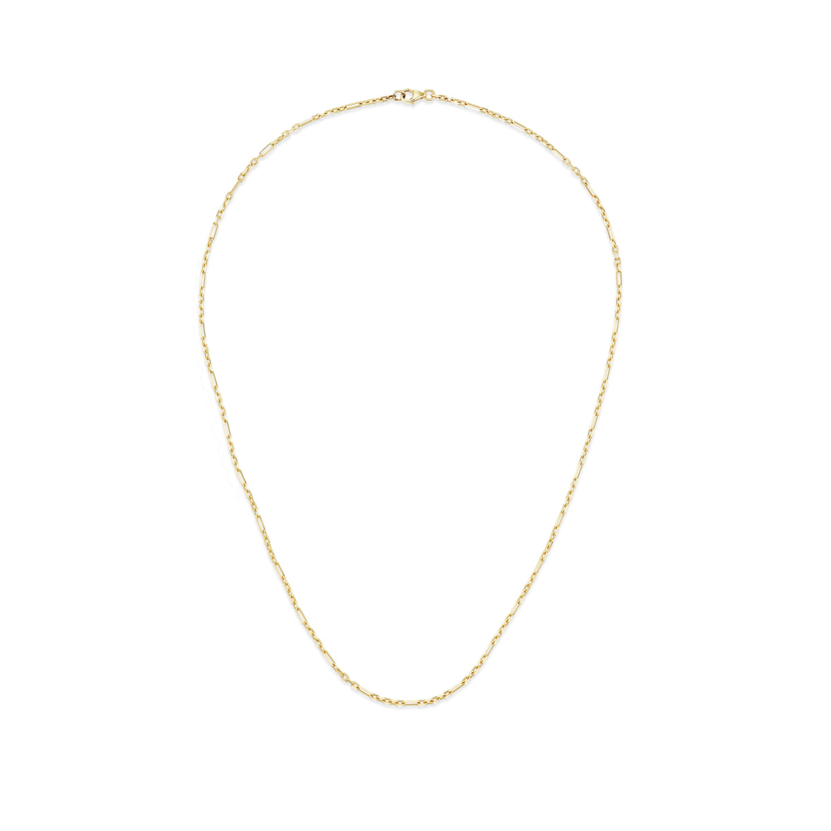 14k solid gold Brooklyn Chain in an alternating link