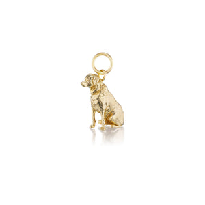 14k solid gold custom dog charm