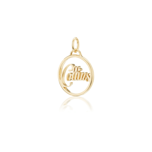 14k solid gold custom name charm