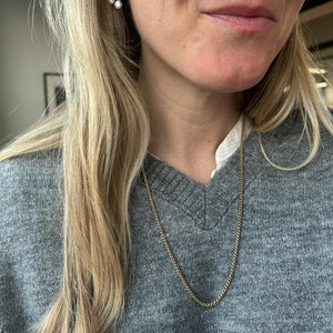 SOLD Vintage Woven Wheat Chain Necklace