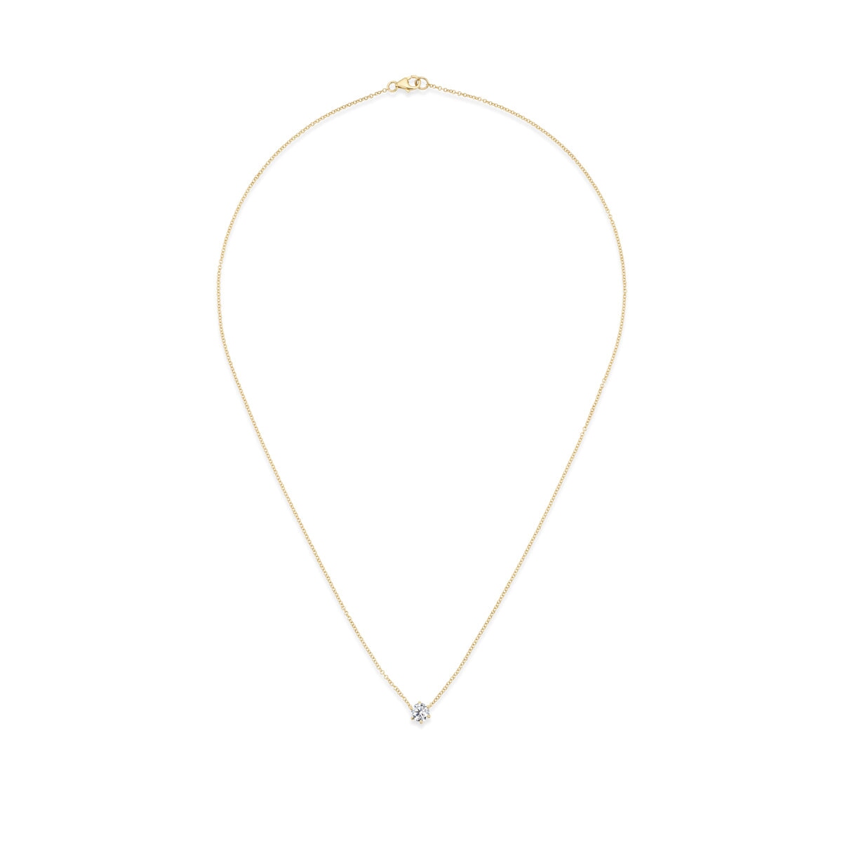 14k solid gold Diamond Daisy Necklace with a bezel-set diamond pendant