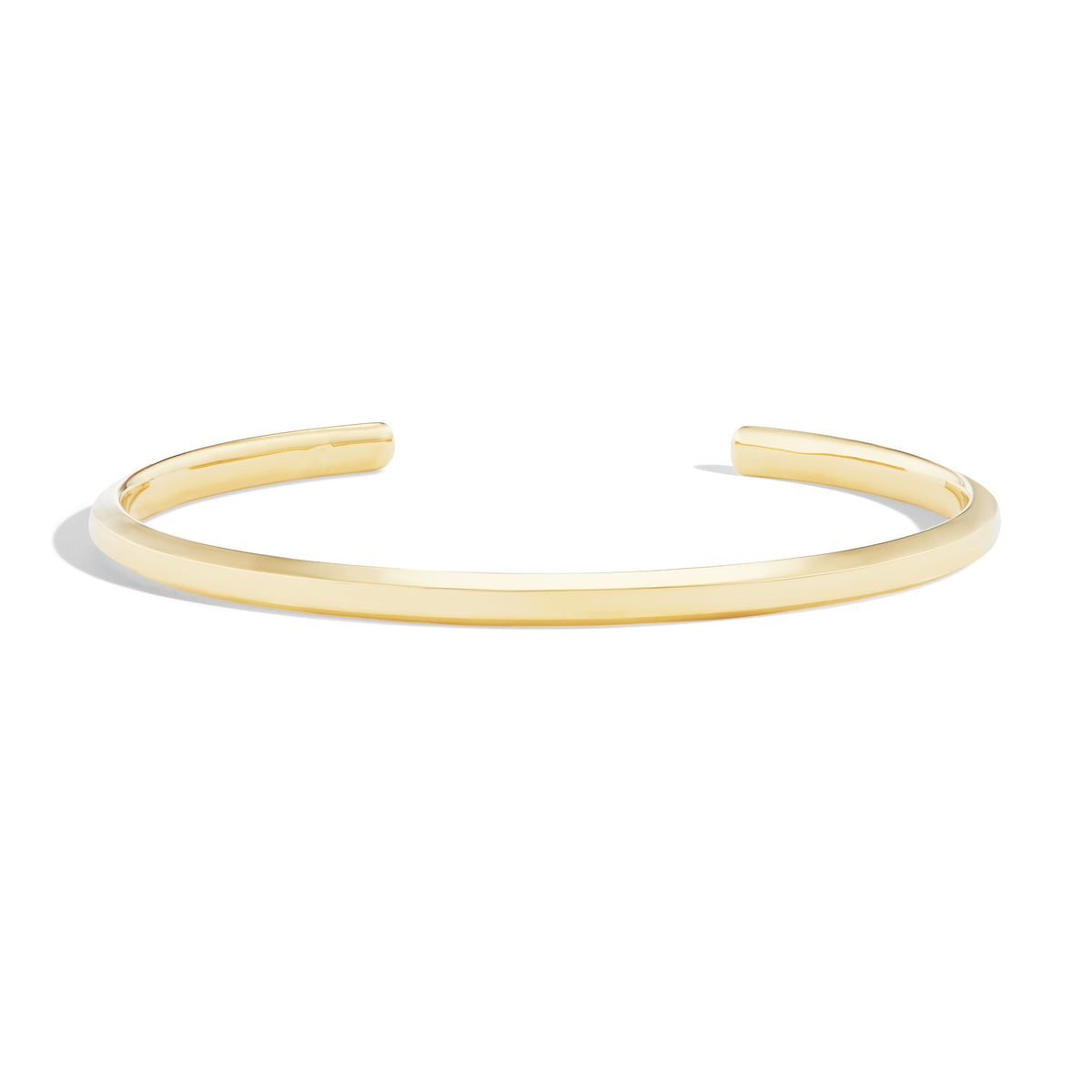 14k solid gold engravable Signature Cuff with a smooth surface