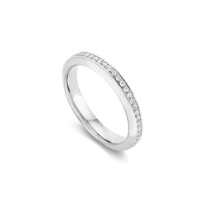 14k white gold diamond band