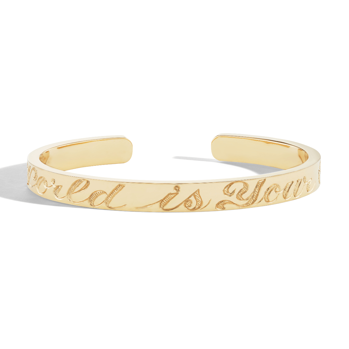 14k solid gold personalized Solid Cuff Bracelet with custom hand engraving