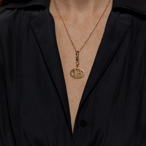 vintage number 18 gold charm