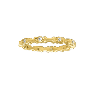 Vintage 18k Spaced Diamond Ring