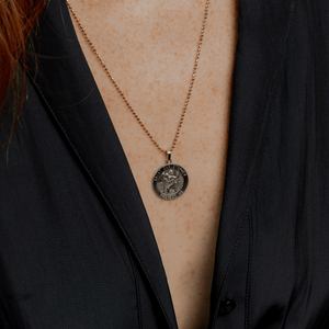 SOLD Vintage Saint Christopher White Gold Charm