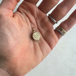 Gold Vintage "Happy Anniversary" Cake Charm
