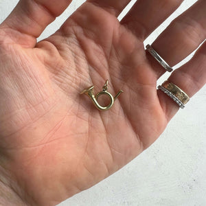 14k gold Vintage Bugle Charm