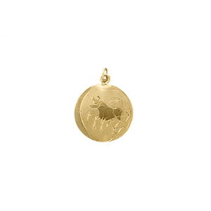 Vintage Taurus Astrology Charm by Fewer Finer