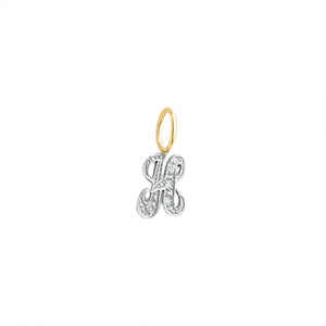 Vintage Letter "H" Diamond Charm by Fewer Finer