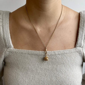 14k Gold Vintage Hut Charm