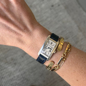 Vintage Cartier Tanke Americaine 19mm 18K Watch