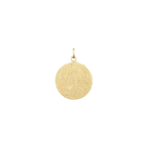 vintage plain gold circle charm