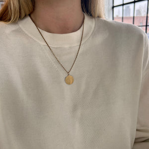 vintage plain gold circle charm