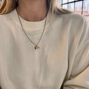 Vintage gold Megaphone Charm