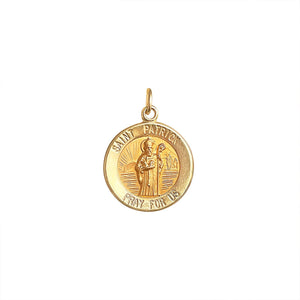 vintage gold saint patrick charm