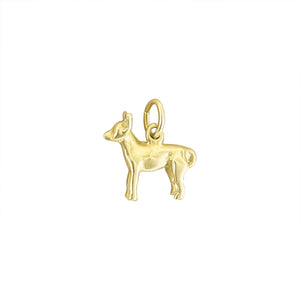 vintage gold chihuahua dog charm