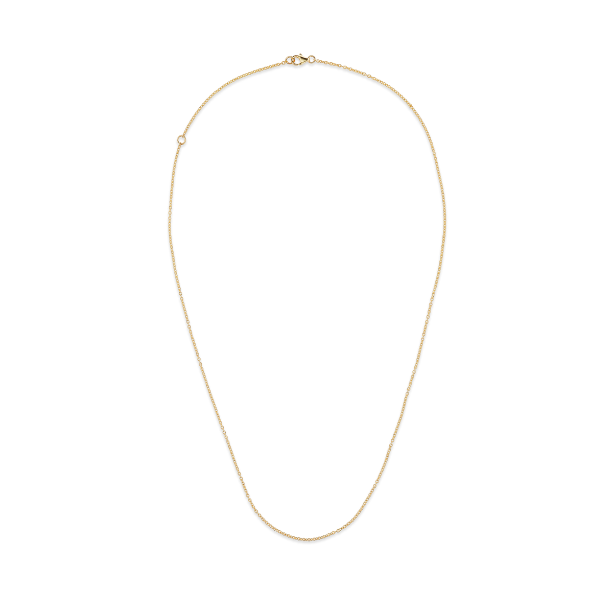 14k solid gold Cable Chain Necklace in a classic cable link