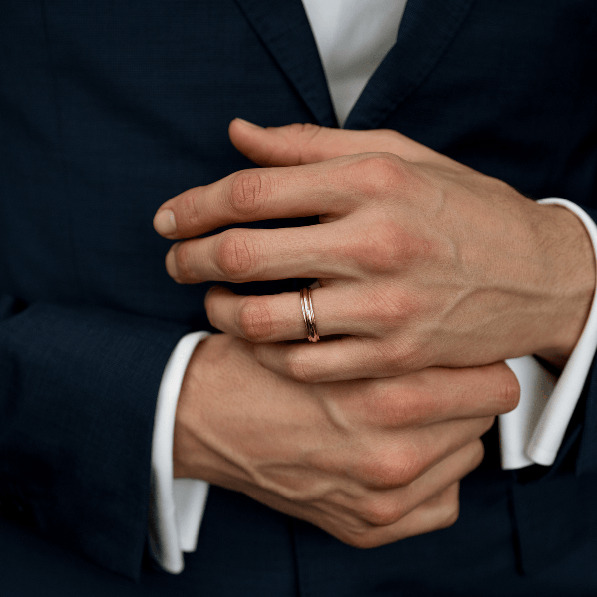 14k solid gold engravable Milgrain Ring with a milgrain detailed edge