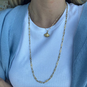 Pineapple Chain Layered with Charm Necklace
