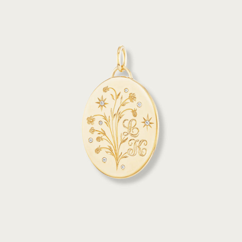 Hand Engraved Strawberries & Monogram