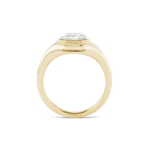 custom bezel engagement ring
