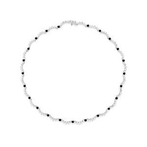 black diamond tennis necklace