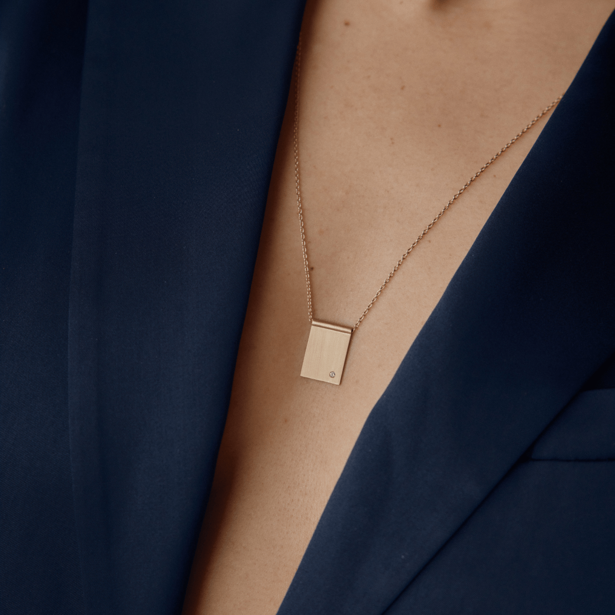SOLD Diamond Freckle Tag Necklace — Archive Sale