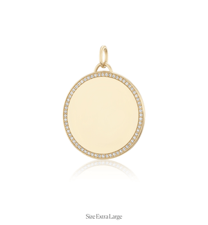 Diamond Border Circle Charm