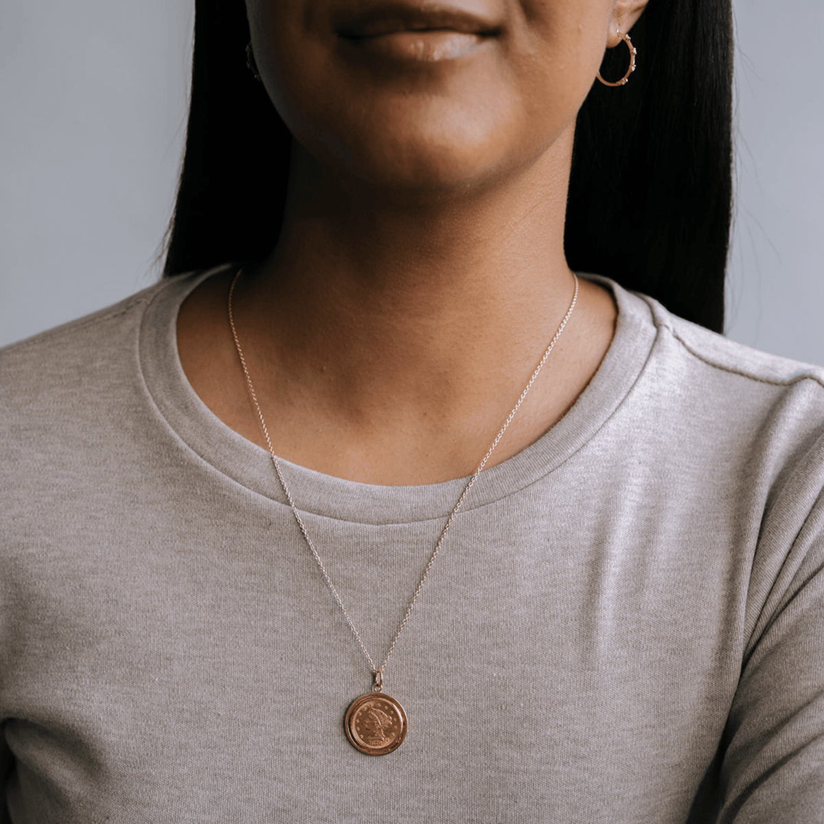 Vintage Lady Libery 1878 USA Coin Charm