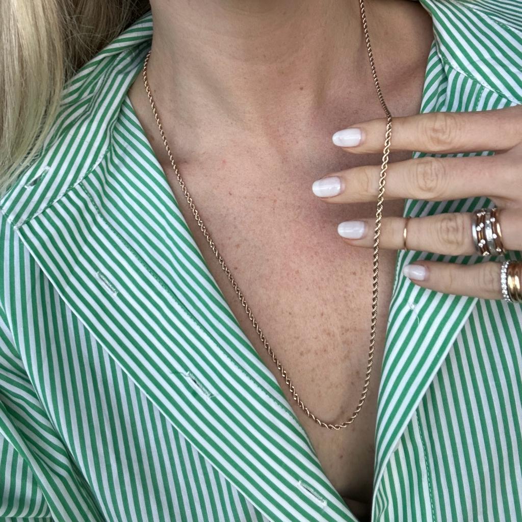 SOLD Vintage Rope Chain Necklace