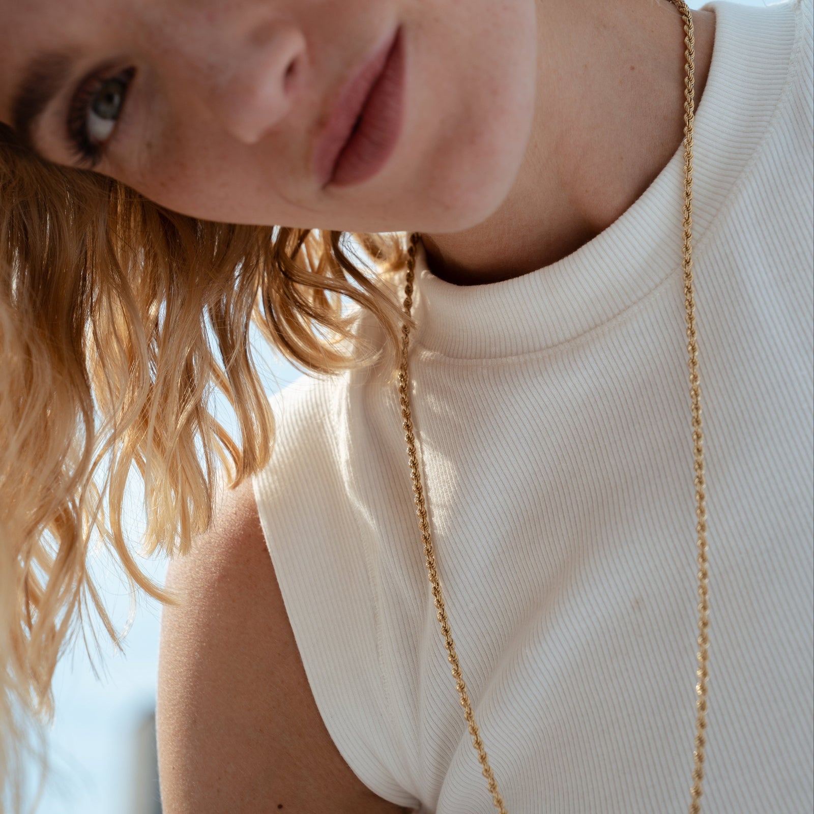 Vintage 14k Rope Chain Necklace
