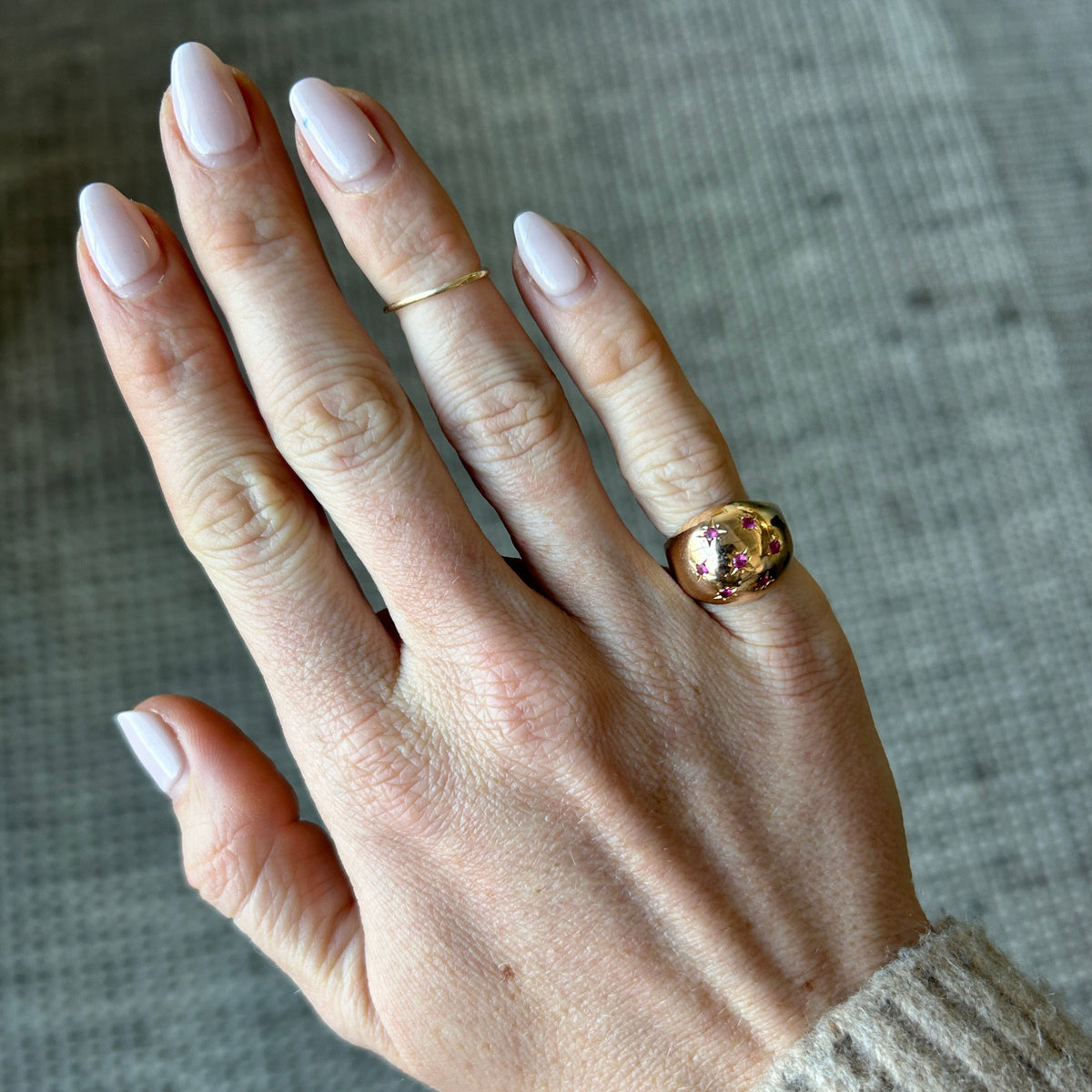 SOLD Vintage Star Set Ruby Ring