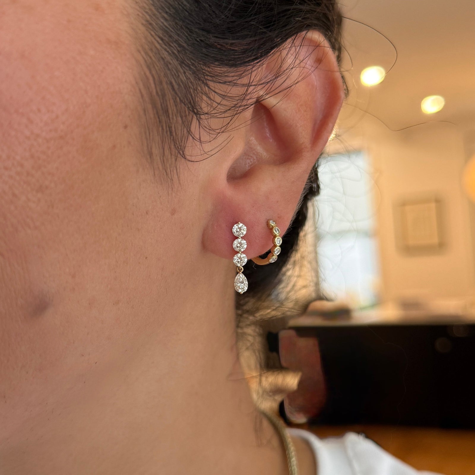 Large Diamond Teardrop Studs — Archive Sale 2026