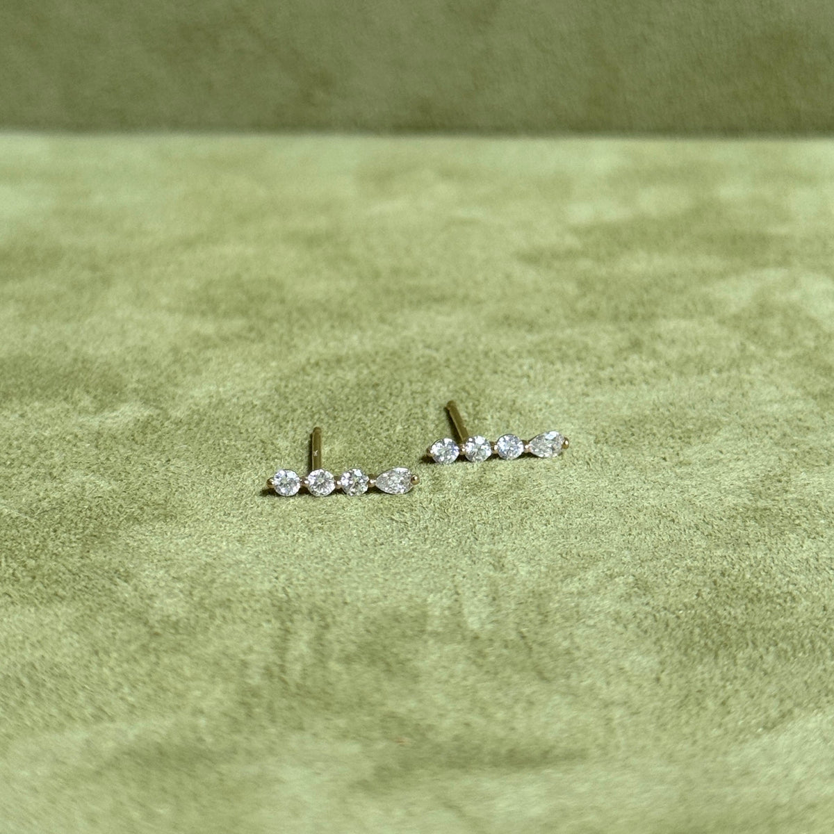 SOLD Small Diamond Teardrop Studs — Archive Sale 2026