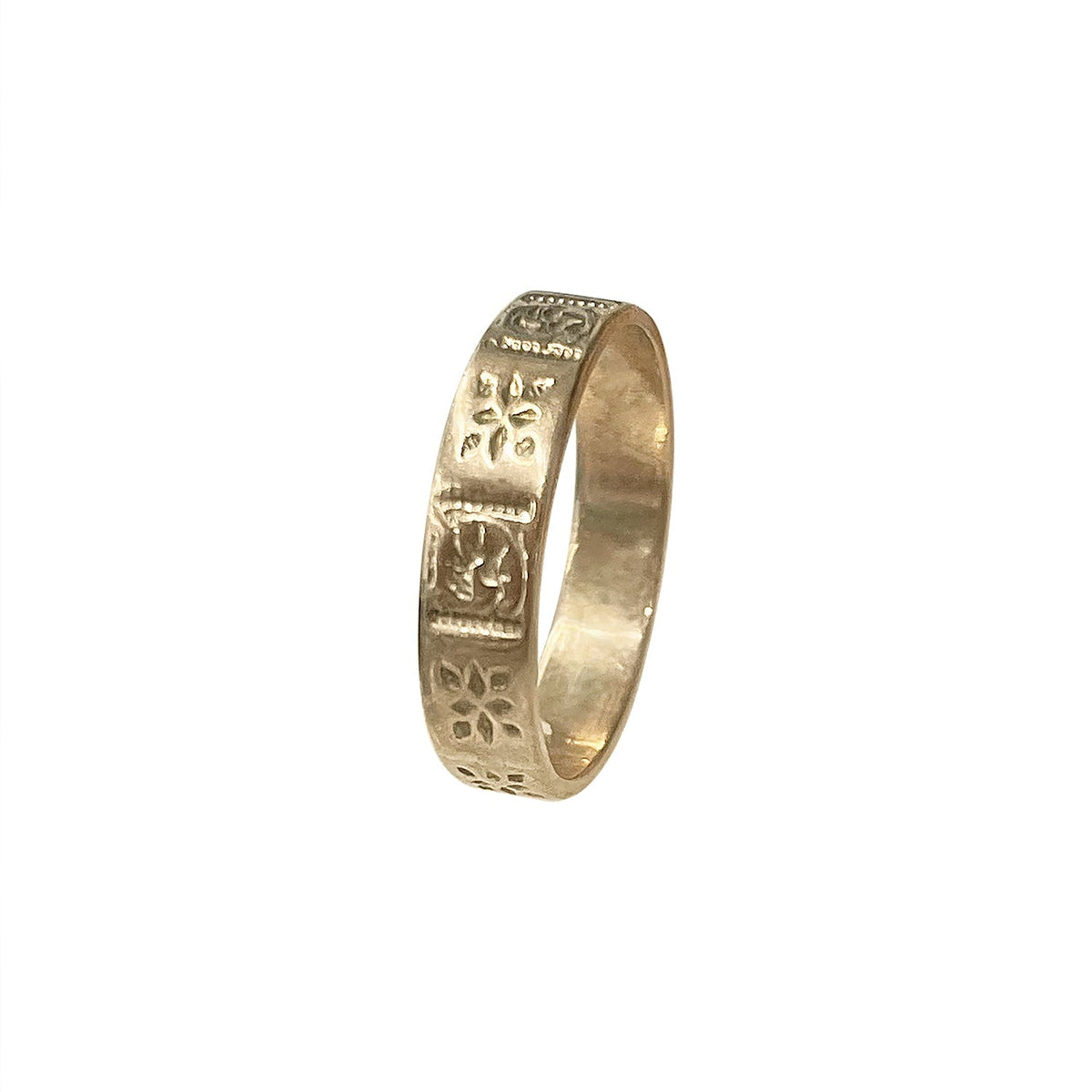 SOLD Vintage Etched Floral Ring