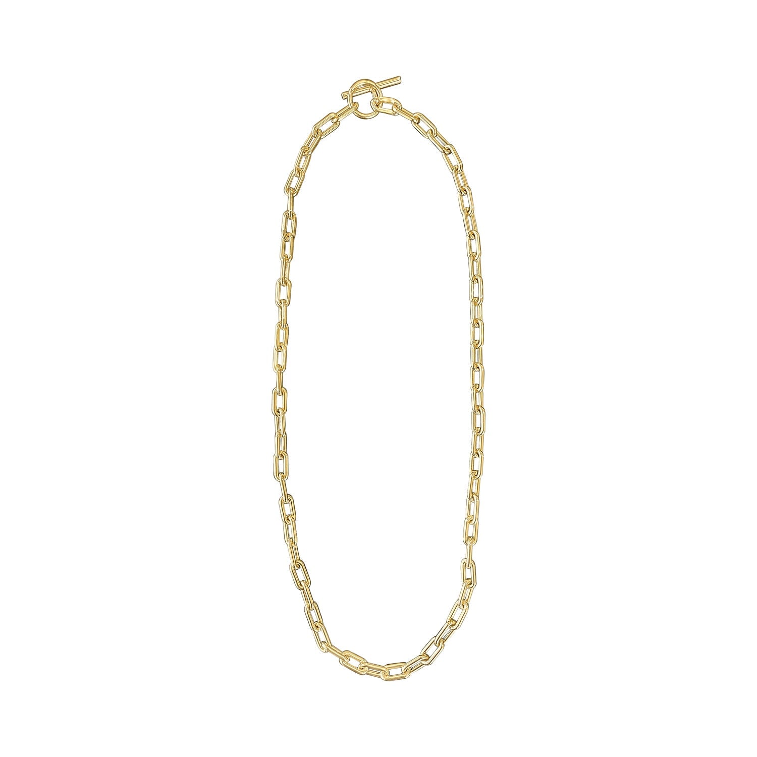 SOLD 14k Paperclip Toggle Necklace Fewer Finer