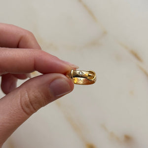 Vintage Buckle Ring with Diamond