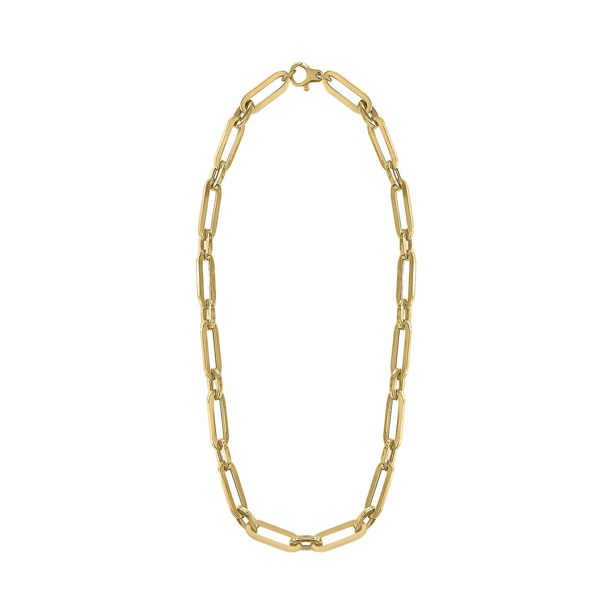 14K Gold chunky link necklace