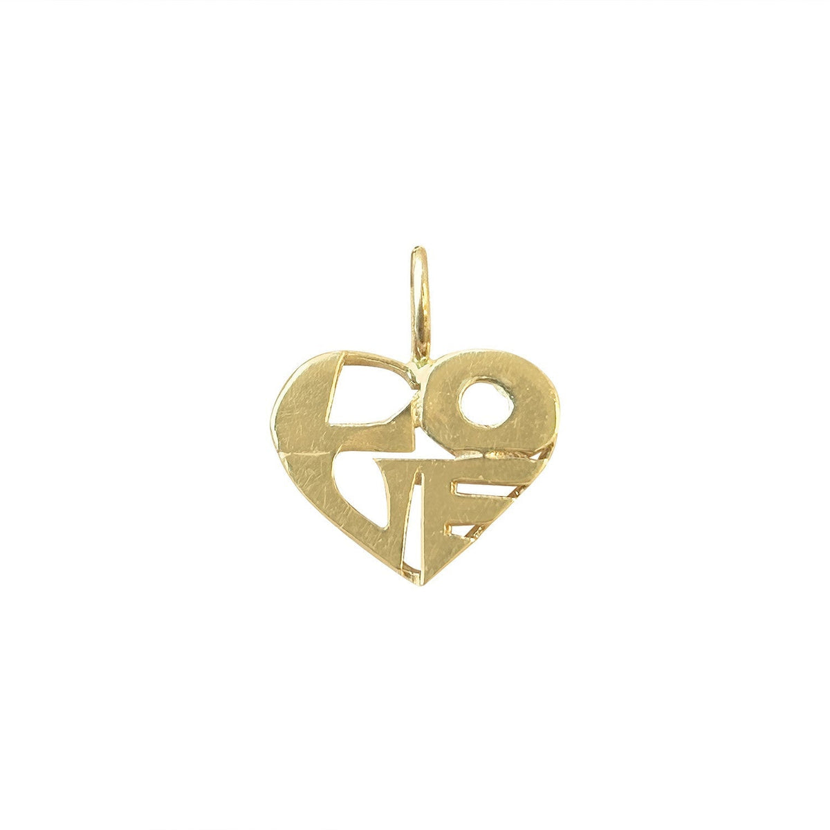 SOLD Vintage Heart Charm w/ "LOVE"