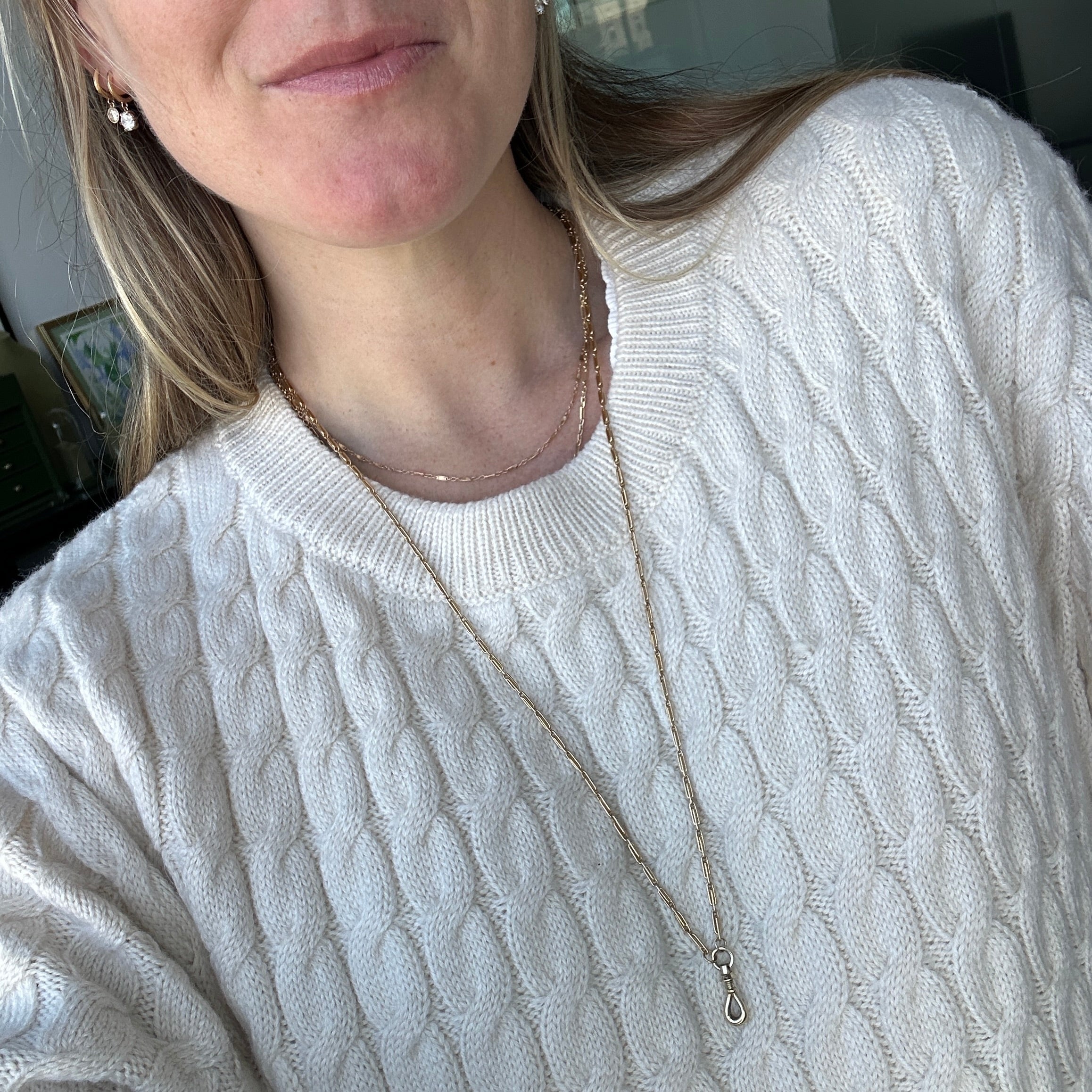 Vintage Chain w/ Twist Lock Dog Clip - Fewer Finer