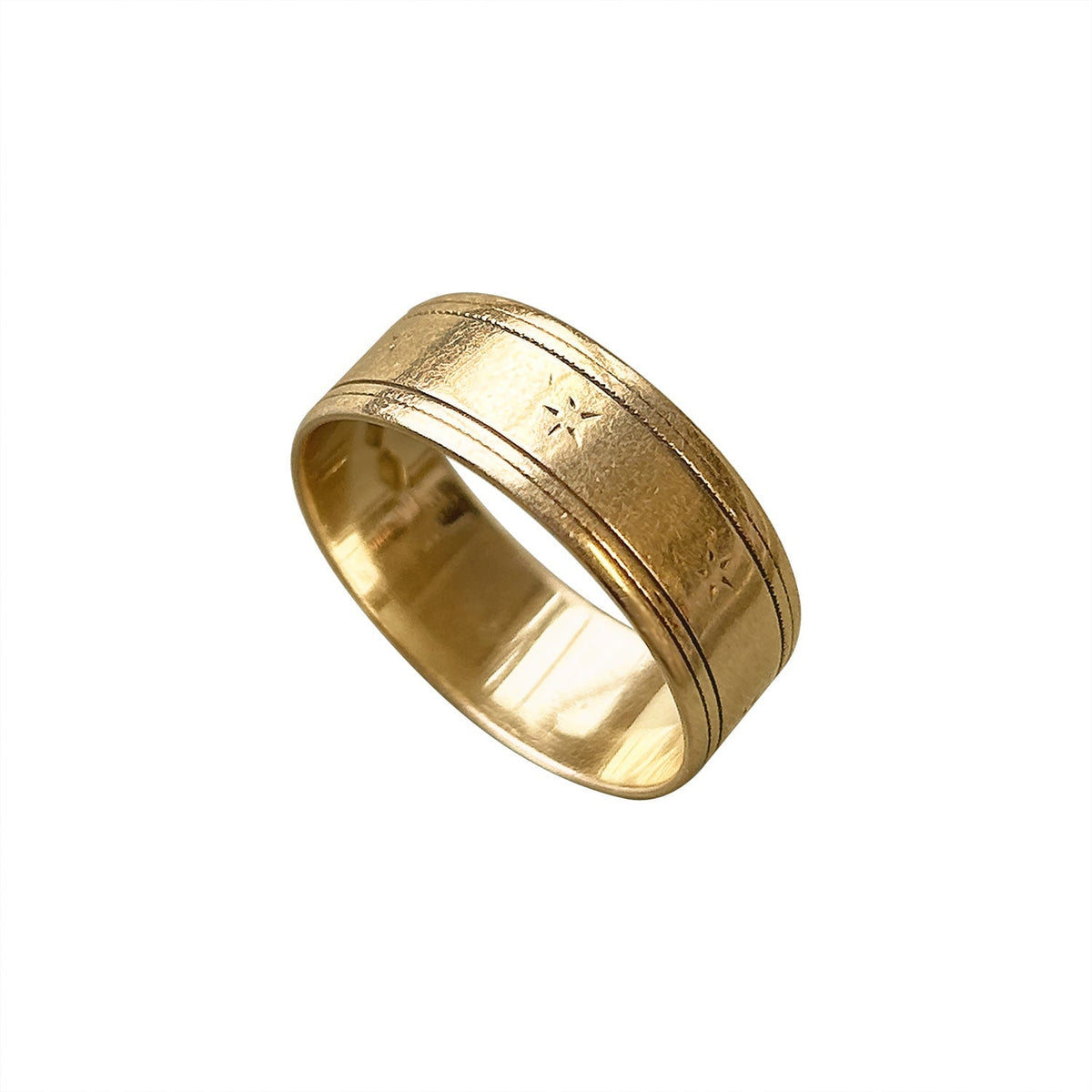 SOLD Vintage Etched Star Ring