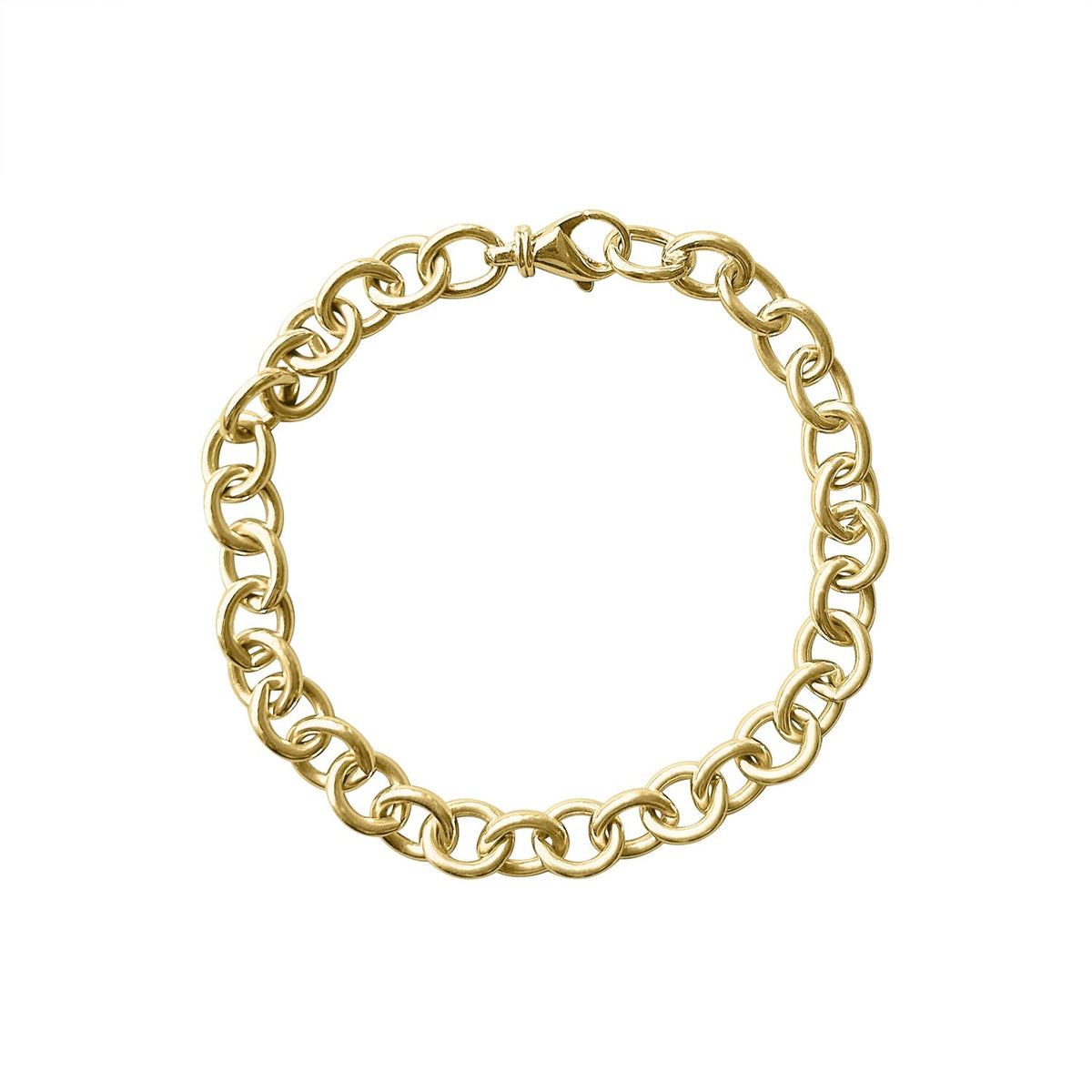SOLD Vintage Classic Round Link Charm Bracelet