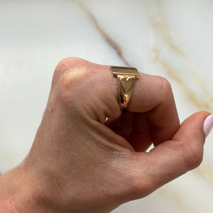 SOLD Vintage Square Signet Ring with Pattern — Archive Sale
